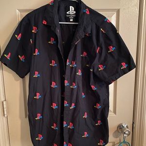 💖Button up PlayStation shirt